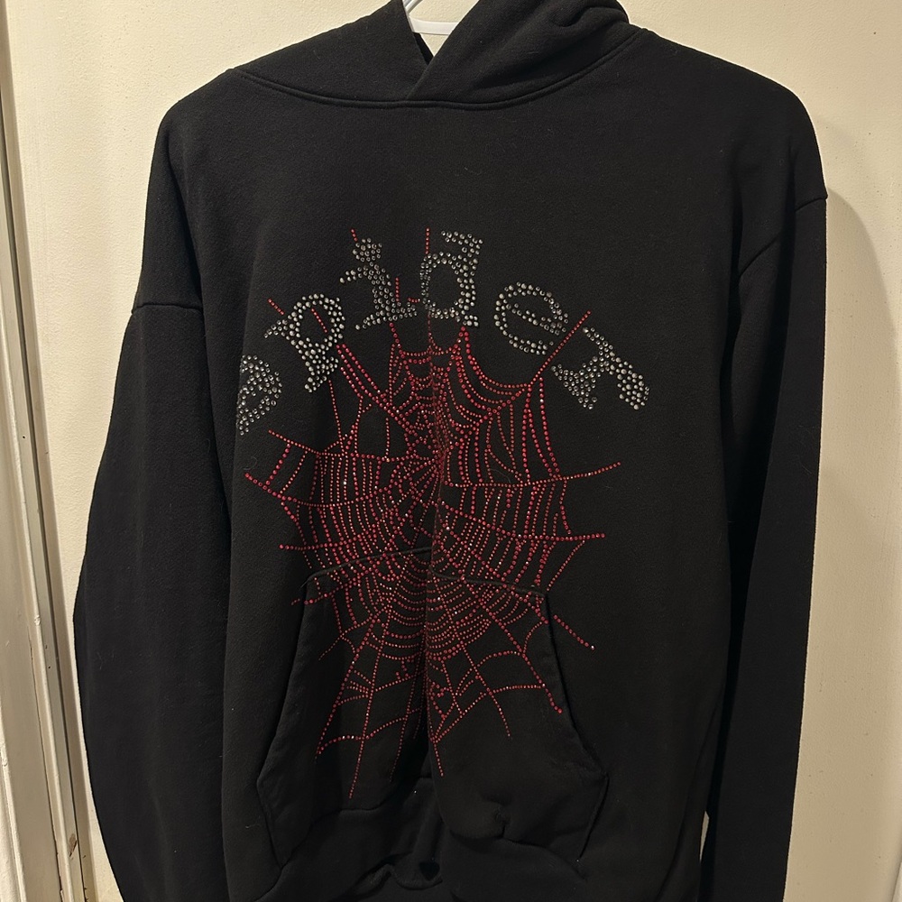 Sp5der Rhinestone Hoodie